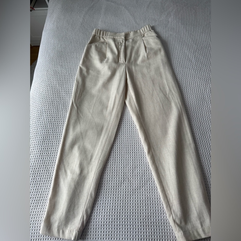 Massimo Dutti Beige Trousers